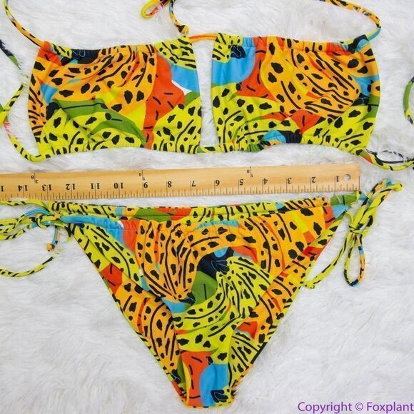 NEW SET Free People It's Now Cool Square Tie Bikini set, size M - Picture 4 of 16
